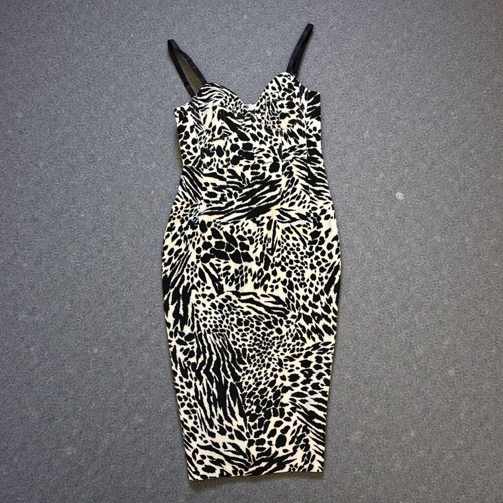 Sergio Hudson X Target Animal Print Bustier Midi Dress XXS - Picture 2 of 5